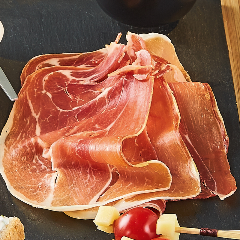 Jambon cru Serrano tranché (25 tranches de 20G) avec intercalaires - Viande  et Volaille